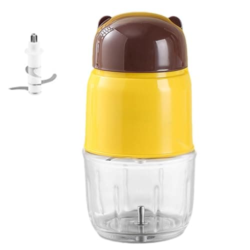 Baby Food Maker, mini robot da cucina, robot da cucina portatile, multifunzione, automatico, piccolo mixer per alimenti, frutta, verdura e carne (lame a strato singolo)