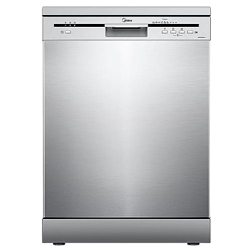 Midea MFD60S121X-IT Lavastoviglie Libera Installazione con 12 coperti, 6 Programmi, Partenza Ritardata, Funzione di Mezzo Carico, 60 cm - Inox
