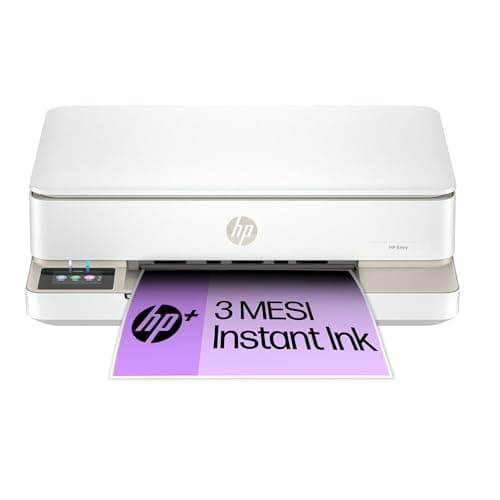 HP Envy 6120e 714L8B, Stampante Multifunzione a Getto d'Inchiostro A4 a Colori, Stampa Fronte e Retro Automatica, Fino a 10 ppm, Wi-Fi, HP Smart, 3 Mesi di Inchiostro Instant Ink Inclusi, Bianca