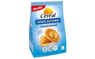 CÉRÉAL - MADELEINE SENZA ZUCCHERI - Merendine senza zucchero e senza latte - Madeleine classica - Impatto ridotto sulla glicemia - Senza olio di palma né coloranti - 150 gr - 6 monoporzioni