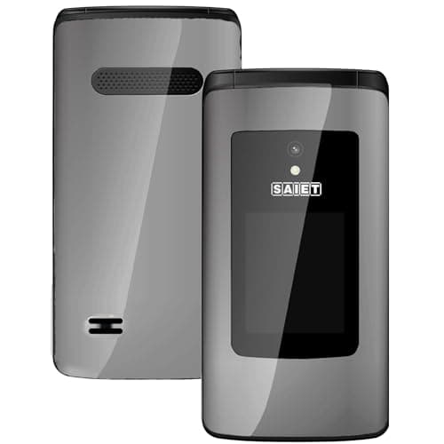 SAIET - Cellulare per Senior Facile da Usare LIKE ST-MC20 - Telefono per Anziani Intuitivo con Tasti e Caratteri Grandi - Grafite