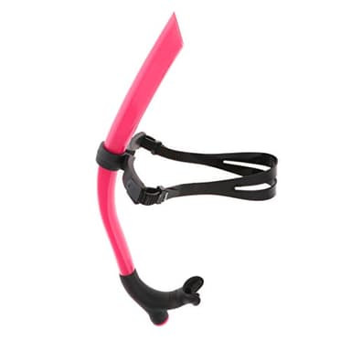 freneci Nuoto in Piscina Snorkel Bagnato Addestramento Nuotatore Snorkeling Frontale Boccaglio Tubo per Il Respiro - Rosa, 48 Centimetri