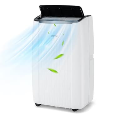 COSTWAY Condizionatore Portatile Caldo e Freddo, 14000BTU/4kW, 6 in 1 Con Raffreddamento, Riscaldamento, Ventola, Deumidificazione, Modalità Notturna e WiFi, 24H Timer, R290 (14000BTU|65m²)