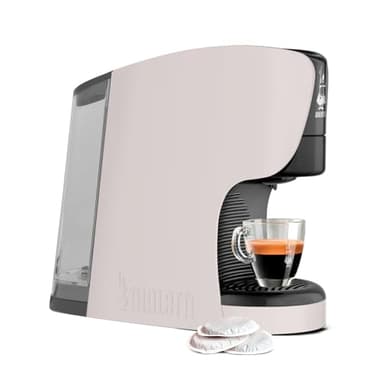 Bialetti Dama, Macchina Espresso a Cialde ESE 100% compostabili, Plastica Riciclata, Grigio