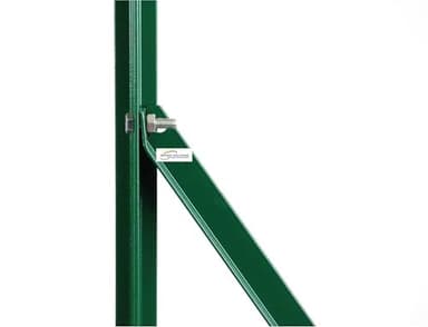 MED | 10 PZ Saetta per Pali Recinzione Metallica | Saette a L 25x25x3mm in Ferro Plastificato Verde - x Paletti Recinzioni (H 200 CM), soluzione resistente e duratura per Rinforzi Angolari e Terminali