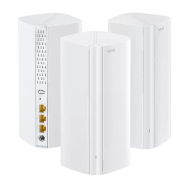 Tenda Nova MX12-3 AX3000 Mesh Wi-Fi 6 System, ampia copertura Wi-Fi fino a 4-6 camere da letto, 1.7 GHz Quad-Core CPU, porte LAN Gigabit, supporta Alexa, 3-Pack