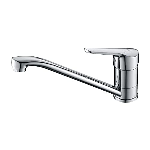 Ibergrif Rubinetto Lavello Cucina Miscelatore Monocomando - 360° Girevole, Regolazione Caldo/Freddo, Risparmio Idrico | Installazione Rapida, Finitura Cromato Classico & Acciaio Inox