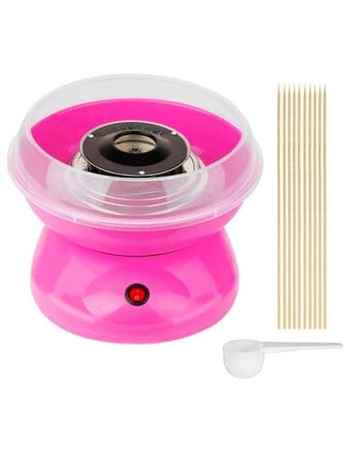 Macchina Zucchero Filato e Caramelle in Casa Elettrica 500W Cotton Candy Rosa Preparazione Cotton Candy Maker Cotton Candy Machine Sweet Party per Bambini