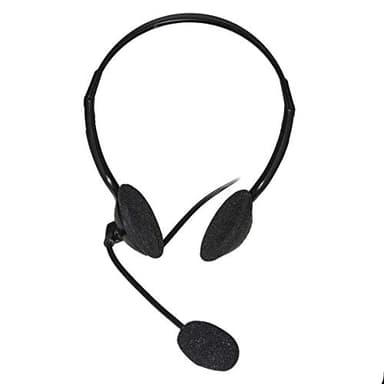 LINK CUFFIA CON MICROFONO ORIENTABILE, CONNETTORE USB E CONTROLLO VOLUME, nero