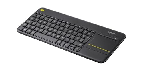 Logitech K400 Plus Tastiera Wireless Touch TV, Facili Controlli Multimediali e Touchpad Integrato, Tastiera HTPC per TV Collegata al PC, Windows, Android, Chrome OS, Laptop, Italiano QWERTY - Nero