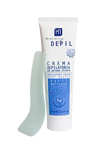 Easy Depil CREMA DEPILATORIA PARTI INTIME ASCELLE Inguine e Zona Bikini. Rapida, semplice da usare, sicura. Con Proteine Vegetali Addolcenti. Profumazione gradevole. 75 ml