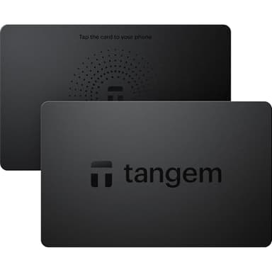 TANGEM Confezione da 2 – Secure Crypto Wallet – Conservazione frigorifera affidabile per Bitcoin, Ethereum, NFT e altre monete – Portafoglio hardware offline al 100%