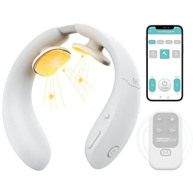 Massaggiatore Cervicale,Massage Cervicales et cou,Massaggiatore per collo con funzione di riscaldamento,Intelligente Con Telecomando,Ridurre efficacemente l'affaticamento muscolare del collo