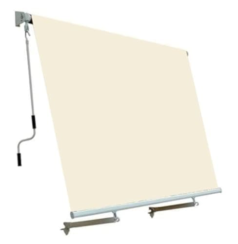 Tenda da sole a caduta con Bracci Avvolgibile impermeabile Beige copertura in poliestere 280 gr/mq (Beige, 300x250 cm)