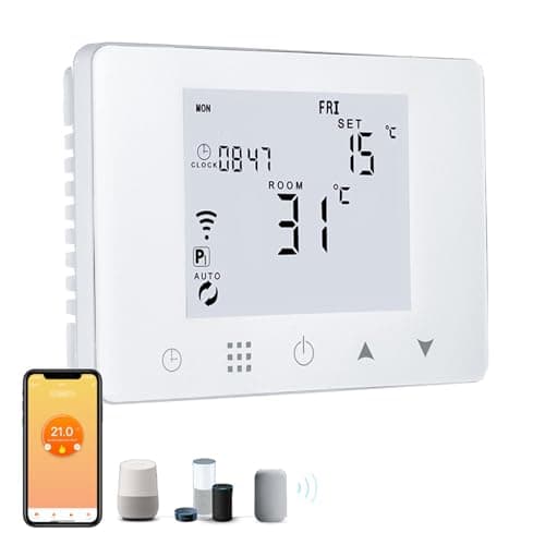 Dogepro Cronotermostato Termostato WiFi per caldaia gas/acqua, Termostato Smart da Parete Intelligente compatibile con Alexa e Google, Funzione Programmabile