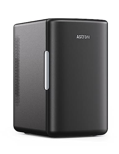 AstroAI Frigorifero Piccolo Portatile, Mini Frigo da Camera con Volume di 6 Litri, Frigo Piccolo, Mini Frigo da Ufficio per Auto, Camera da Letto, Bevande, Cosmetici ecc. (Nero)