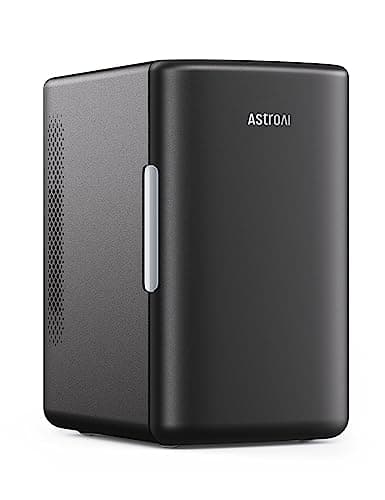 AstroAI Frigorifero Piccolo Portatile, Mini Frigo da Camera con Volume di 6 Litri, Frigo Piccolo, Mini Frigo da Ufficio per Auto, Camera da Letto, Bevande, Cosmetici ecc. (Nero)
