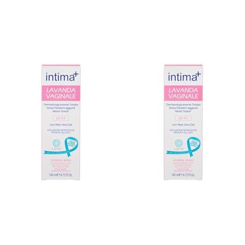 Intima+ I Lavanda Vaginale con Tea Tree Oil e Aloe Vera Gel, pH 4.5, Soluzione Monodose Pronta all'Uso, 140ml (Confezione da 2)