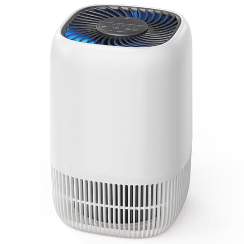 AROEVE Purificatore d'Aria con Filtro HEPA H13 a 3 Stadi, Risparmio Energetico 5W & Silenzioso 22 dB, Rimuove Polline Fumo Peli di Animali, Funzione Diffusione Aromi, per Stanze fino a 20㎡