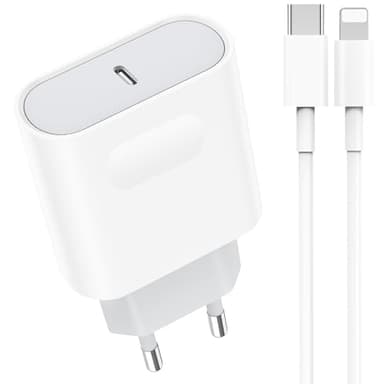 Trefard Caricatore for iPhone 14/14 Pro/14 Pro Max/14 Plus/13/12/11/XS/XR/X/SE, USB C Rapido Caricabatterie with 2M Cavo Spina Adattatore Alimentatore Presa Carica Muro Ricarica