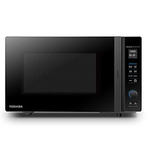 Toshiba MV-TC25T(BK) - Fornello a microonde 4 in 1 con friggitrice ad aria calda, tecnologia Inverter Origin, interno smaltato, facile da pulire, 25 l, 2100 W, colore: Nero