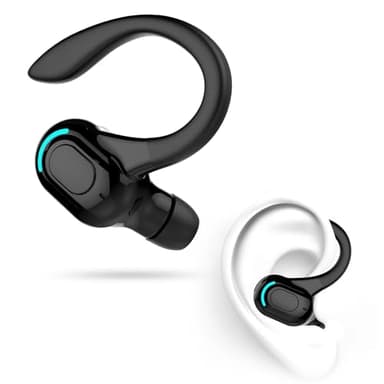 Auricolare Bluetooth mono senza fili V5.2, design 360° sopra l'orecchio, microfono integrato, batteria 70 mAh, 20 ore di riproduzione, compatibile con iPhone, Android e PC