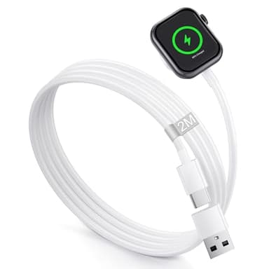 Compatibile con Cavo Caricatore Apple Watch 2M, Cavo Ricarica Apple Watch Caricabatterie Apple Watch Magnetico Wireless Caricatore iWatch Ricarica Rapida per Apple Watch Series 9/8/7/6/5/4/3/Ultra/SE