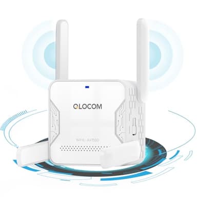 QLOCOM 2025 Nuova WiFi 6 AX1500 Ripetitore WiFi Potente per Casa, Dual Band 5GHz & 2.4GHz Amplificatore con 1 Porta Ethernet, Extender Compatibile con Modem Router