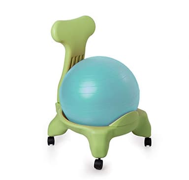 Kikka Active Chair verde con palla azzurro acquamarina - sedia ergonomica con pallone gonfiabile