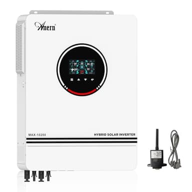 Anern 10200W Inverter Ibrido 48VDC a 220V/230V AC, inverter off grid a onda sinusoidale pura, FV 60-500VDC, 2 ingressi FV, con modulo WiFi