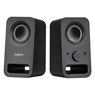 Logitech Z150 Altoparlanti Stereo Multimediali Compatti, Ingresso Audio da 3.5 mm, Controlli ‎Integrati, Jack Per Cuffie, Presa EU/IT, Computer/Smartphone/Tablet/Lettore Musicale, Nero (Notte)