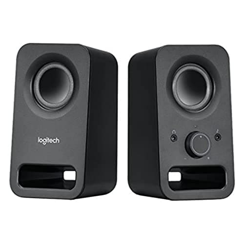 Logitech Z150 Altoparlanti Stereo Multimediali Compatti, Ingresso Audio da 3.5 mm, Controlli ‎Integrati, Jack Per Cuffie, Presa EU/IT, Computer/Smartphone/Tablet/Lettore Musicale, Nero (Notte)