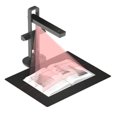 Scanner Portatile per Libri CZUR Aura Pro Scanner per Documenti Max Formato A3 con Lampada con Riconoscimento Multilingua (OCR), Compatibile con MacOS e Windows