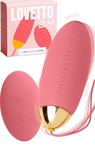 MySecretCase Ovetto Vibrante Donna Telecomando - Vibratoreper Donna Professionale Comando a Distanza, Vibratore Wireless Sessuali, Vibratoriper Coppie Telecomandato Piccolo (Rosa)