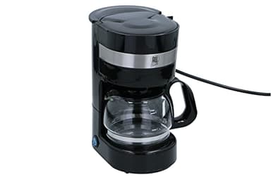 All Ride Macchina Caffè 24 Volt - Macchina Caffe Americano Accendisigari per Auto e Camion - Caffe Automatica Filtro - Funzione Mantenimento Caldo - Macchina da Caffè con Caraffa in Vetro - Nero