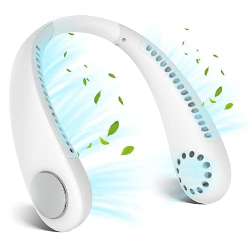 Ventilatore Portatile, Ventilatore Da Collo Ricaricabile Usb/2600 Mah/3 Velocità/silenziamento, Raffreddamento A 360° Del Flusso D'aria, Per Donne, Uomini, Bambini, Casa-ufficio, Viaggi, Sport