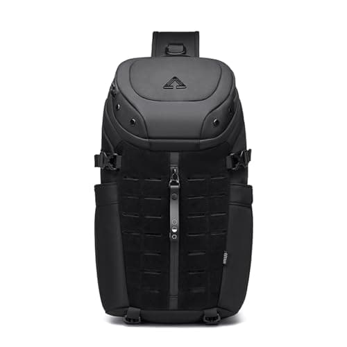 OZUKO Zaino Monospalla Uomo Borsa Petto Impermeabile per 12,9" iPad Pro, 15L Borsa Tattico Tracolla Multifunzione Sling Crossbody Bag per Viaggio Escursione Campeggio
