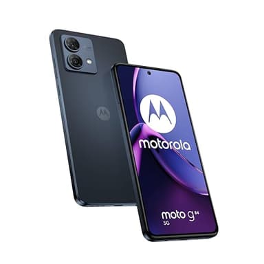 Motorola moto g84 5G, Cellulare, Display 6.55 Pollici pOLED FHD+ 120 Hz, 50+8 MP, 5G, 5000 mAh, Ricarica 30W, 12/256 GB, Dual SIM, IP52, NFC, Android 13, Cover Inclusa, Midnight Blue