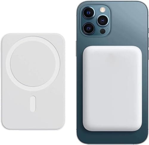 Power bank Magnetico 5000mAh Caricabatterie Portatile Wireless PD 20W con Cavo USB-C, Power Bank Wireless, Compatibile con iPhone 15/14/13/12/Pro/Pro/Max