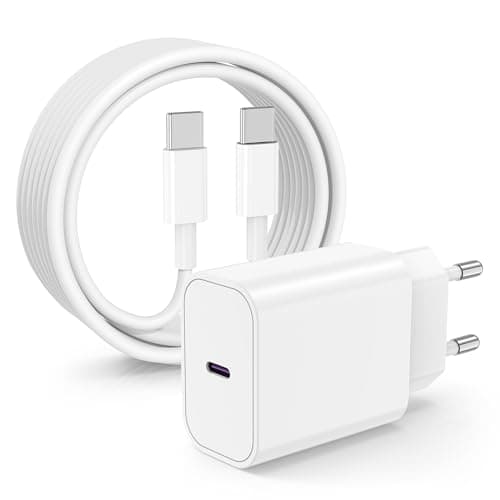 Caricatore per iPhone 16 15, 20W Caricabatterie Rapido con 2M Cavo per Apple iPhone 16 Pro Max/15 Plus/iPad Pro 12.9/11 inch/Air/Mini Tipo C Cavetto Ricarica Caricatore per USB C Carica Batteria