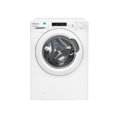 Candy Smart CS 1272DE/1-11, Lavatrice slim a carica frontale, 7 KG, Classe D, 1200 giri, 79 dB, Partenza Ritardata, 16 programmi, Bianco, AxLxP 85x60x45 cm