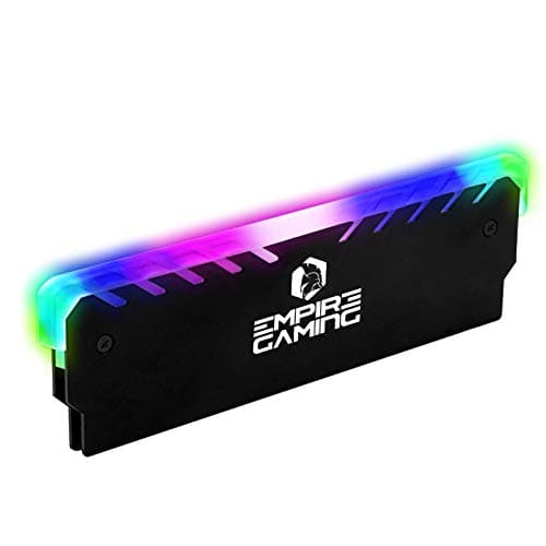 EMPIRE GAMING - Guardian M201 Dissipatore di Calore RAM RGB per PC Gaming-Radiatore RGB SYNC Indirizzabile -DDR DDR3 DDR4 - Raffreddatore in Alluminio per Memoria -UC Cooler Gamer - Intel e AMD