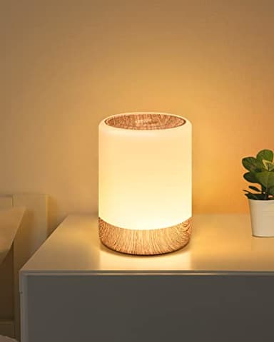 Lampada da comodino Touch dimmerabile,256 RGB cambia colore lampada da tavolo a LED calda,2200mAh USB ricaricabile funzione di memoria luce notturna per bambini per camera da letto soggiorno