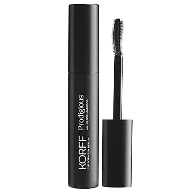 KORFF Mascara Prodigious, Texture Ricca, Cremosa ed Elastica, Effetto Volumizzante Ciglia Finte Nero, 14ml