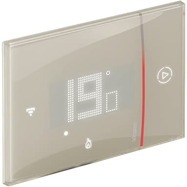 BTicino SXM8002 - TERMOSTATO WIFI Intelligente Smarther2 with Netatmo, Termostato Caldaia da Incasso, Programmabile, Comando ON/OFF anche con App, Alexa e Google, Visualizzazione dell'Umidità, Sabbia