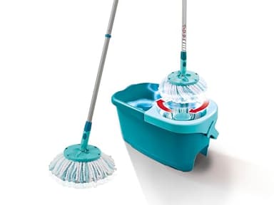 Leifheit Mop Pavimenti Blu, Lavapavimenti Professionale Flessibile A 360°, 46.6 x 26.5 x 26 Cm