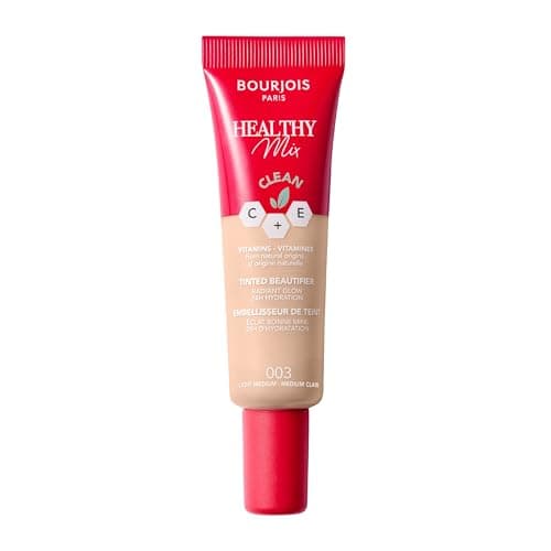 Bourjois BB Cream Healthy Mix, Crema Idratante Colorata Uniformante a Lunga Durata, con Vitamine C & E di Origine Naturale, Light Medium 003