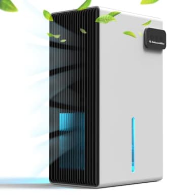 AG240 Deumidificatore - Purificatore d'aria - Deumidificatore - Grande serbatoio d'acqua capacità 2.5L - Efficienza energetica, illuminazione 7 colori - Per casa, camera, bagno e cantina
