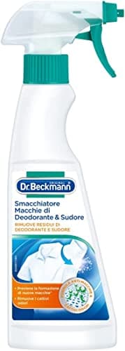 Dr. Beckmann Smacchiatore Macchie di Deodorante e Sudore | Lo smacchiatore specifico per eliminare macchie di deodorante e sudore | 250 ml