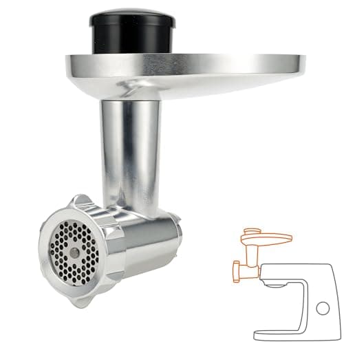 Kenwood KAX950ME Accessorio Tritacarne con struttura in acciaio, Per Impastatrice Planetaria, Dotato di 3 dischi in acciaio, Adatta ai modelli di impastatrice planetaria Kenwood Serie KCC+KVC+KVL+KMX